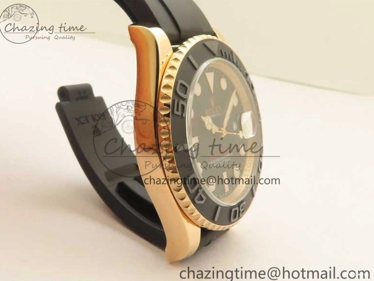 Black on 126655 Black 1:1 Bezel VS3235 Yacht-Master Edition Best Rubber Strap Ceramic RG 3EF 0415